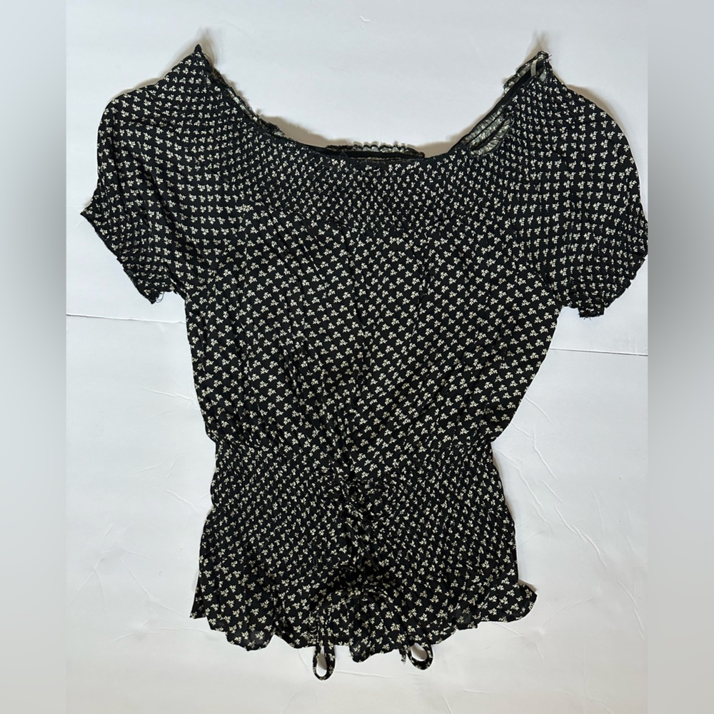 Papermoon womens scrunch off the shoulder top